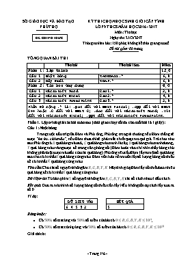 Đề thi chọn học sinh giỏi cấp tỉnh Tin học lớp 9 - Năm học 2015-2016 - Trường THCS Tử Đà